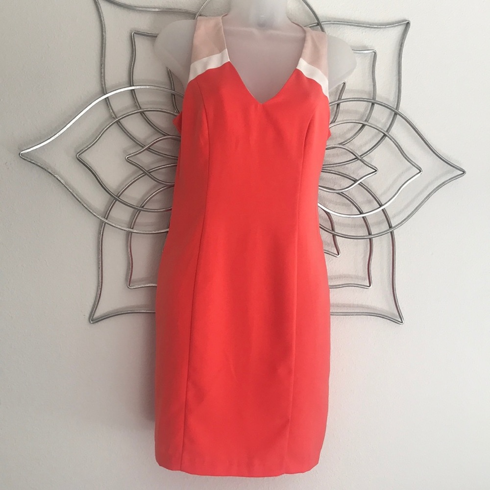 Orange business casual dress